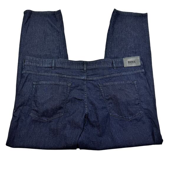 Boss Lightweight Candiani Straight-Leg Dark Wash Denim Jeans Men's Size 46/32 - Picture 4 of 10